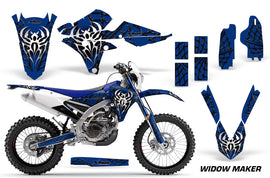 Dirt Bike Graphics Kit Decal Wrap For Yamaha WR250F 2015-2018 WR450F 2016-2018 WIDOW BLUE BLACK-atv motorcycle utv parts accessories gear helmets jackets gloves pantsAll Terrain Depot
