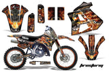 Graphics Kit Decal Sticker Wrap + # Plates For Yamaha WR250Z 1991-1993 FIRESTORM BLACK