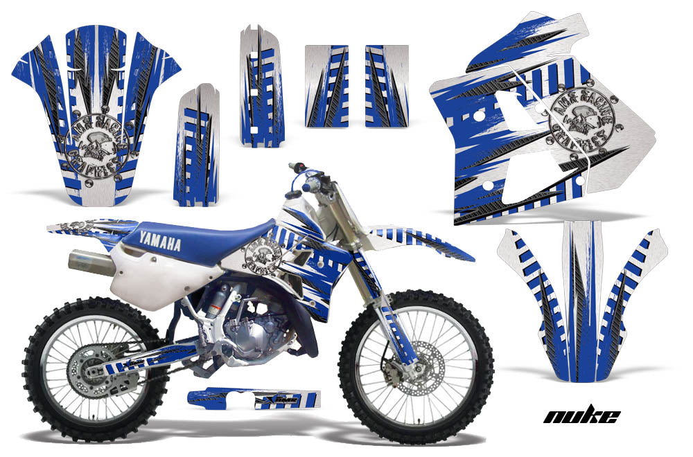 Dirt Bike Graphics Kit Decal Sticker Wrap For Yamaha WR250Z 1991-1993 NUKE BLUE WHITE-atv motorcycle utv parts accessories gear helmets jackets gloves pantsAll Terrain Depot