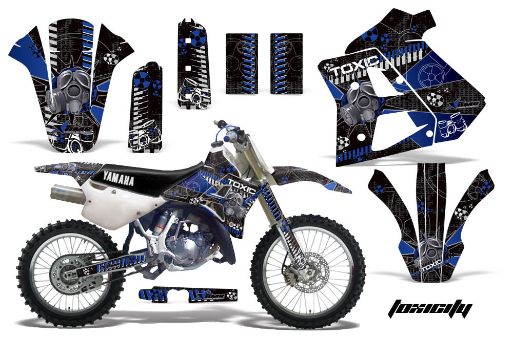 Dirt Bike Graphics Kit Decal Sticker Wrap For Yamaha WR250Z 1991-1993 TOXIC BLUE BLACK-atv motorcycle utv parts accessories gear helmets jackets gloves pantsAll Terrain Depot