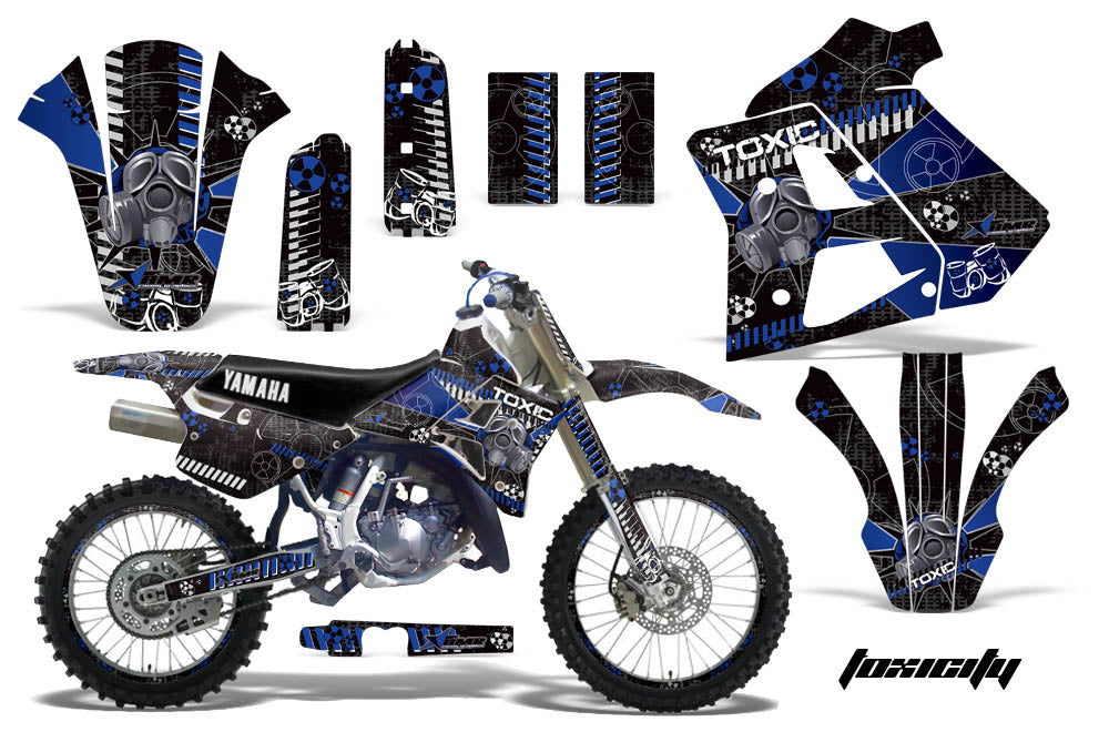 Graphics Kit Decal Sticker Wrap + # Plates For Yamaha WR250Z 1991-1993 TOXIC BLUE BLACK-atv motorcycle utv parts accessories gear helmets jackets gloves pantsAll Terrain Depot