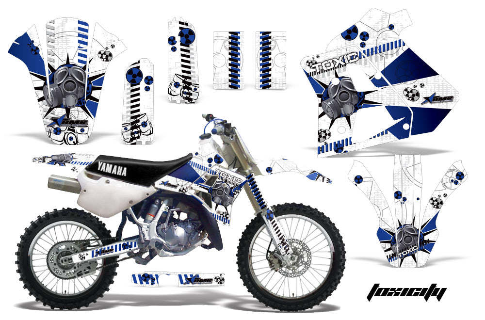 Dirt Bike Graphics Kit Decal Sticker Wrap For Yamaha WR250Z 1991-1993 TOXIC BLUE WHITE-atv motorcycle utv parts accessories gear helmets jackets gloves pantsAll Terrain Depot