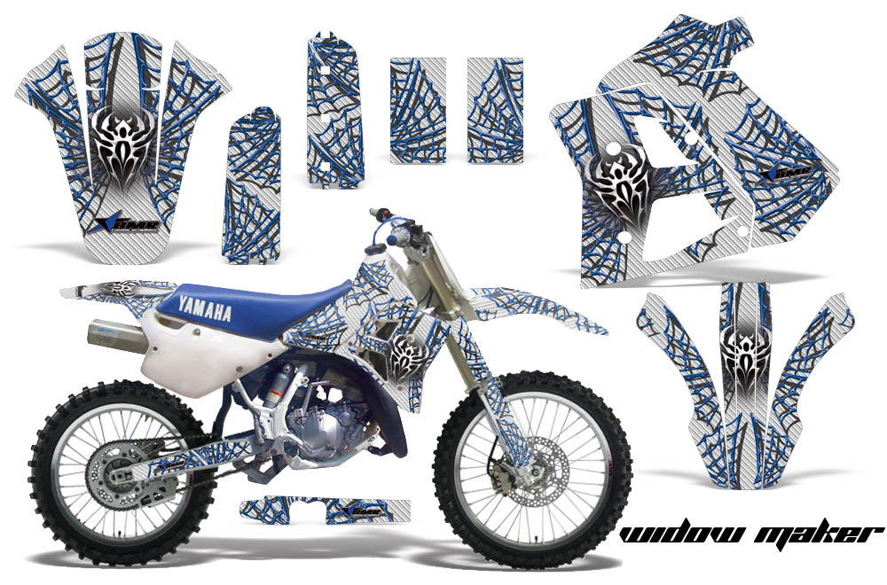 Dirt Bike Graphics Kit Decal Sticker Wrap For Yamaha WR250Z 1991-1993 WIDOW WHITE BLUE-atv motorcycle utv parts accessories gear helmets jackets gloves pantsAll Terrain Depot