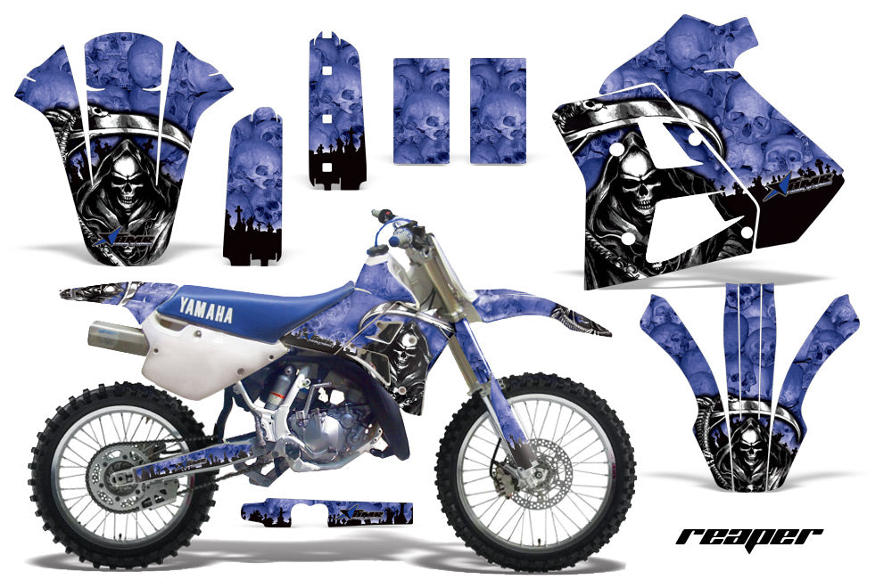 Dirt Bike Graphics Kit Decal Sticker Wrap For Yamaha WR250Z 1991-1993 REAPER BLUE-atv motorcycle utv parts accessories gear helmets jackets gloves pantsAll Terrain Depot
