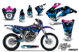 Graphics Kit Decal Wrap + # Plates For Yamaha WR250F 2007-2014 WR450F 2007-2011 FRENZY BLUE