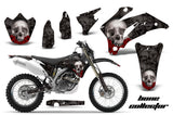Dirt Bike Graphics Kit Decal Wrap For Yamaha WR250F 2007-2014 WR450F 2007-2011 BONES BLACK
