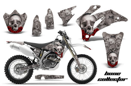 Dirt Bike Graphics Kit Decal Wrap For Yamaha WR250F 2007-2014 WR450F 2007-2011 BONES SILVER-atv motorcycle utv parts accessories gear helmets jackets gloves pantsAll Terrain Depot