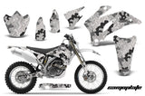 Dirt Bike Graphics Kit Decal Wrap For Yamaha WR250F 2007-2014 WR450F 2007-2011 CAMOPLATE WHITE