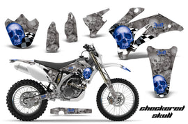 Dirt Bike Graphics Kit Decal Wrap For Yamaha WR250F 2007-2014 WR450F 2007-2011 CHECKERED BLUE-atv motorcycle utv parts accessories gear helmets jackets gloves pantsAll Terrain Depot