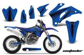 Dirt Bike Graphics Kit Decal Wrap For Yamaha WR250F 2007-2014 WR450F 2007-2011 CONTENDER BLACK BLUE-atv motorcycle utv parts accessories gear helmets jackets gloves pantsAll Terrain Depot