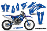 Dirt Bike Graphics Kit Decal Wrap For Yamaha WR250F 2007-2014 WR450F 2007-2011 CONTENDER WHITE BLUE