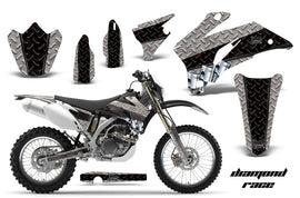 Dirt Bike Graphics Kit Decal Wrap For Yamaha WR250F 2007-2014 WR450F 2007-2011 DIAMOND RACE BLACK SILVER-atv motorcycle utv parts accessories gear helmets jackets gloves pantsAll Terrain Depot