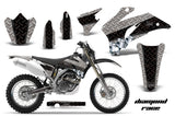 Dirt Bike Graphics Kit Decal Wrap For Yamaha WR250F 2007-2014 WR450F 2007-2011 DIAMOND RACE BLACK SILVER