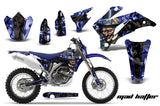 Dirt Bike Graphics Kit Decal Wrap For Yamaha WR250F 2007-2014 WR450F 2007-2011 HATTER BLUE BLACK