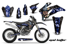Dirt Bike Graphics Kit Decal Wrap For Yamaha WR250F 2007-2014 WR450F 2007-2011 HATTER BLACK BLUE-atv motorcycle utv parts accessories gear helmets jackets gloves pantsAll Terrain Depot
