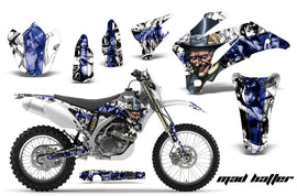 Dirt Bike Graphics Kit Decal Wrap For Yamaha WR250F 2007-2014 WR450F 2007-2011 HATTER WHITE BLUE-atv motorcycle utv parts accessories gear helmets jackets gloves pantsAll Terrain Depot