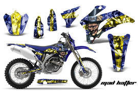 Dirt Bike Graphics Kit Decal Wrap For Yamaha WR250F 2007-2014 WR450F 2007-2011 HATTER YELLOW BLUE-atv motorcycle utv parts accessories gear helmets jackets gloves pantsAll Terrain Depot