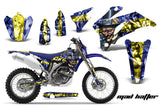 Dirt Bike Graphics Kit Decal Wrap For Yamaha WR250F 2007-2014 WR450F 2007-2011 HATTER YELLOW BLUE