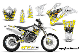 Dirt Bike Graphics Kit Decal Wrap For Yamaha WR250F 2007-2014 WR450F 2007-2011 MOTORHEAD WHITE-atv motorcycle utv parts accessories gear helmets jackets gloves pantsAll Terrain Depot