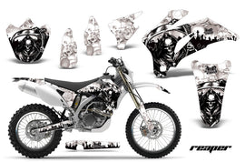 Dirt Bike Graphics Kit Decal Wrap For Yamaha WR250F 2007-2014 WR450F 2007-2011 REAPER WHITE-atv motorcycle utv parts accessories gear helmets jackets gloves pantsAll Terrain Depot