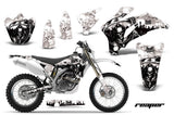 Dirt Bike Graphics Kit Decal Wrap For Yamaha WR250F 2007-2014 WR450F 2007-2011 REAPER WHITE