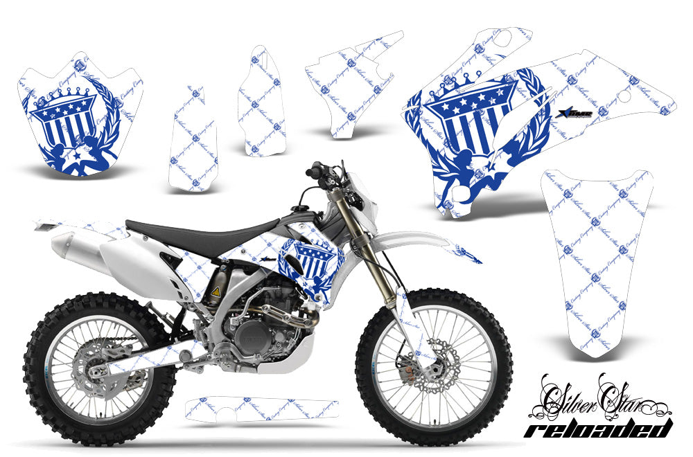 Dirt Bike Graphics Kit Decal Wrap For Yamaha WR250F 2007-2014 WR450F 2007-2011 RELOADED BLUE WHITE-atv motorcycle utv parts accessories gear helmets jackets gloves pantsAll Terrain Depot