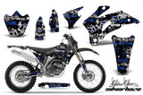Dirt Bike Graphics Kit Decal Wrap For Yamaha WR250F 2007-2014 WR450F 2007-2011 SSSH BLUE BLACK