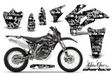 Dirt Bike Graphics Kit Decal Wrap For Yamaha WR250F 2007-2014 WR450F 2007-2011 SSSH WHITE BLACK