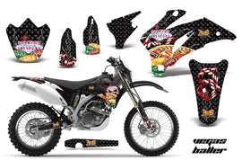 Dirt Bike Graphics Kit Decal Wrap For Yamaha WR250F 2007-2014 WR450F 2007-2011 VEGAS BLACK-atv motorcycle utv parts accessories gear helmets jackets gloves pantsAll Terrain Depot