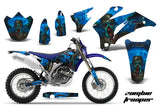 Dirt Bike Graphics Kit Decal Wrap For Yamaha WR250F 2007-2014 WR450F 2007-2011 ZOMBIE BLUE