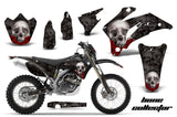 Graphics Kit Decal Wrap + # Plates For Yamaha WR250F 2007-2014 WR450F 2007-2011 BONES BLACK
