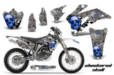 Graphics Kit Decal Wrap + # Plates For Yamaha WR250F 2007-2014 WR450F 2007-2011 CHECKERED BLUE