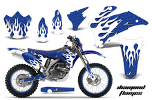 Load image into Gallery viewer, Graphics Kit Decal Wrap + # Plates For Yamaha WR250F 2007-2014 WR450F 2007-2011 DIAMOND FLAMES WHITE BLUE-atv motorcycle utv parts accessories gear helmets jackets gloves pantsAll Terrain Depot