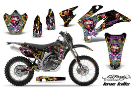 Graphics Kit Decal Wrap + # Plates For Yamaha WR250F 2007-2014 WR450F 2007-2011 EDHLK BLACK-atv motorcycle utv parts accessories gear helmets jackets gloves pantsAll Terrain Depot