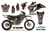 Graphics Kit Decal Wrap + # Plates For Yamaha WR250F 2007-2014 WR450F 2007-2011 EDHLK BLACK