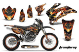 Graphics Kit Decal Wrap + # Plates For Yamaha WR250F 2007-2014 WR450F 2007-2011 FIRESTORM BLACK