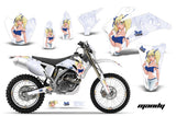 Graphics Kit Decal Wrap + # Plates For Yamaha WR250F 2007-2014 WR450F 2007-2011 MANDY BLUE WHITE