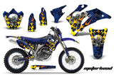 Graphics Kit Decal Wrap + # Plates For Yamaha WR250F 2007-2014 WR450F 2007-2011 MOTORHEAD BLUE