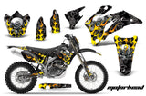 Graphics Kit Decal Wrap + # Plates For Yamaha WR250F 2007-2014 WR450F 2007-2011 MOTORHEAD BLACK