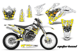 Graphics Kit Decal Wrap + # Plates For Yamaha WR250F 2007-2014 WR450F 2007-2011 MOTORHEAD WHITE-atv motorcycle utv parts accessories gear helmets jackets gloves pantsAll Terrain Depot
