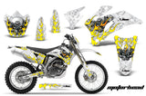 Graphics Kit Decal Wrap + # Plates For Yamaha WR250F 2007-2014 WR450F 2007-2011 MOTORHEAD WHITE