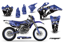 Graphics Kit Decal Wrap + # Plates For Yamaha WR250F 2007-2014 WR450F 2007-2011 REAPER BLUE-atv motorcycle utv parts accessories gear helmets jackets gloves pantsAll Terrain Depot