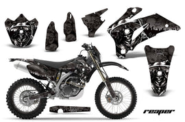 Graphics Kit Decal Wrap + # Plates For Yamaha WR250F 2007-2014 WR450F 2007-2011 REAPER BLACK-atv motorcycle utv parts accessories gear helmets jackets gloves pantsAll Terrain Depot