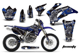 Graphics Kit Decal Wrap + # Plates For Yamaha WR250F 2007-2014 WR450F 2007-2011 TOXIC BLUE BLACK-atv motorcycle utv parts accessories gear helmets jackets gloves pantsAll Terrain Depot