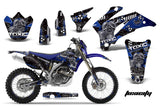 Graphics Kit Decal Wrap + # Plates For Yamaha WR250F 2007-2014 WR450F 2007-2011 TOXIC BLUE BLACK