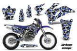 Graphics Kit Decal Wrap + # Plates For Yamaha WR250F 2007-2014 WR450F 2007-2011 URBAN CAMO BLUE