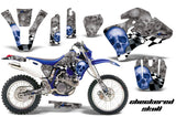 Dirt Bike Graphics Kit Decal Wrap For Yamaha WR 250F/400F/426F 1998-2002 CHECKERED BLUE