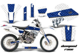 Dirt Bike Graphics Kit Decal Wrap For Yamaha WR 250F/400F/426F 1998-2002 DIAMOND RACE WHITE BLUE