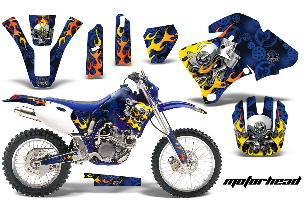 Dirt Bike Graphics Kit Decal Wrap For Yamaha WR 250F/400F/426F 1998-2002 MOTORHEAD BLUE-atv motorcycle utv parts accessories gear helmets jackets gloves pantsAll Terrain Depot