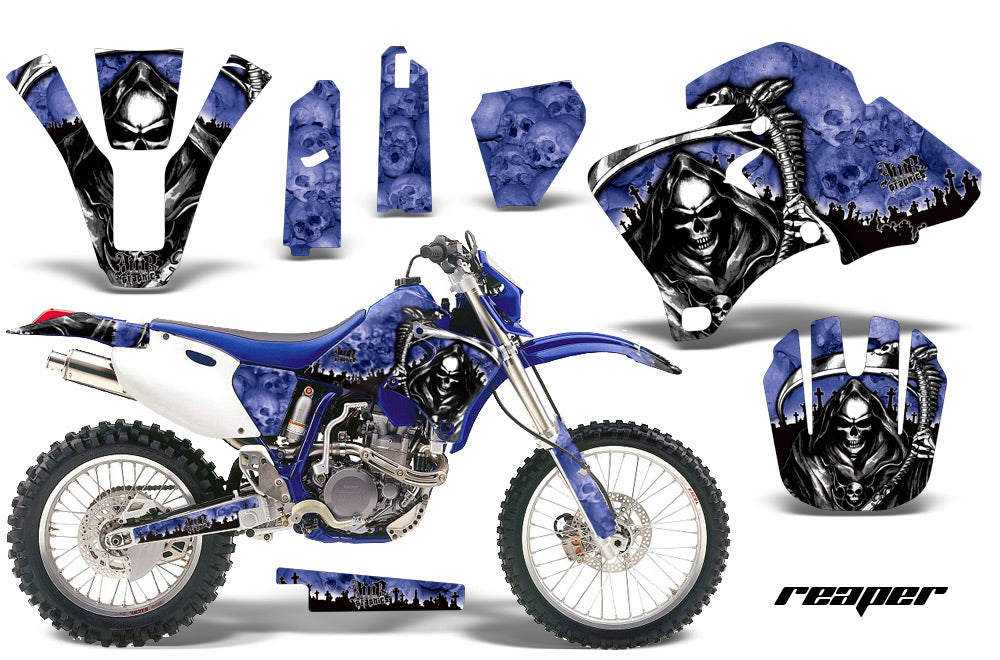 Dirt Bike Graphics Kit Decal Wrap For Yamaha WR 250F/400F/426F 1998-2002 REAPER BLUE-atv motorcycle utv parts accessories gear helmets jackets gloves pantsAll Terrain Depot